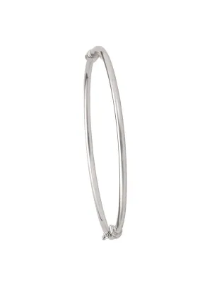 N5717 - 3MM WHITE GOLD HIGH POLISH TUBE BANGLE