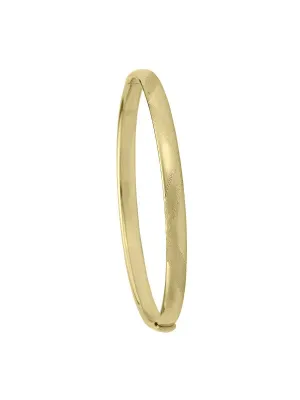 N5811 - YELLOW GOLD HOLLOW BANGLE WITH DESIGN