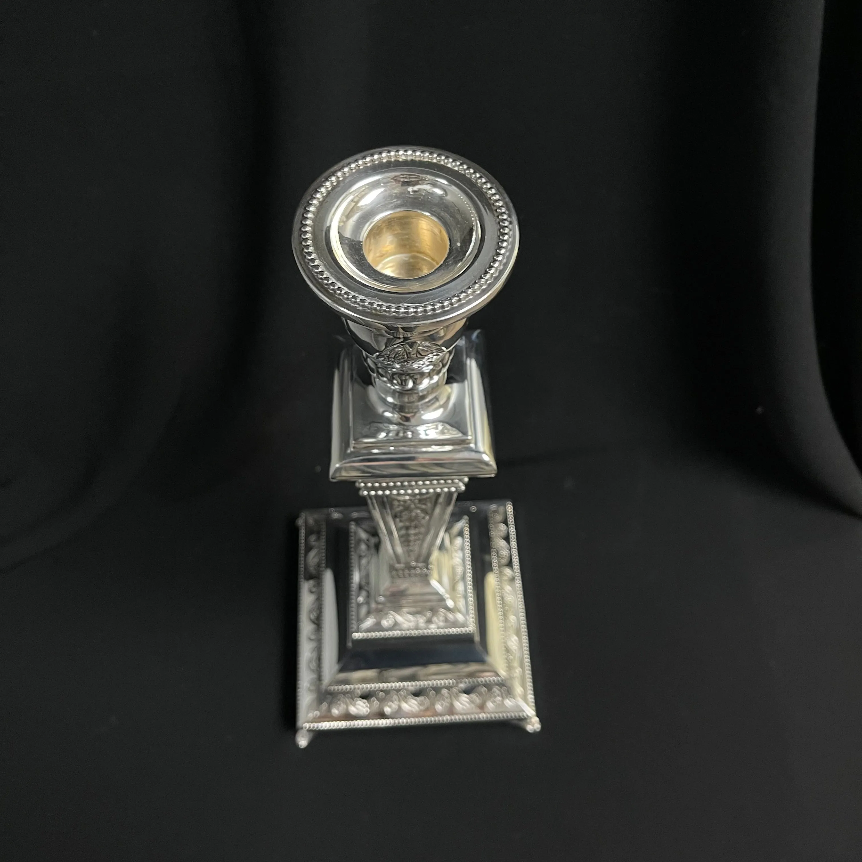 Ornate Sterling Silver Candlesticks (Set of 2)
