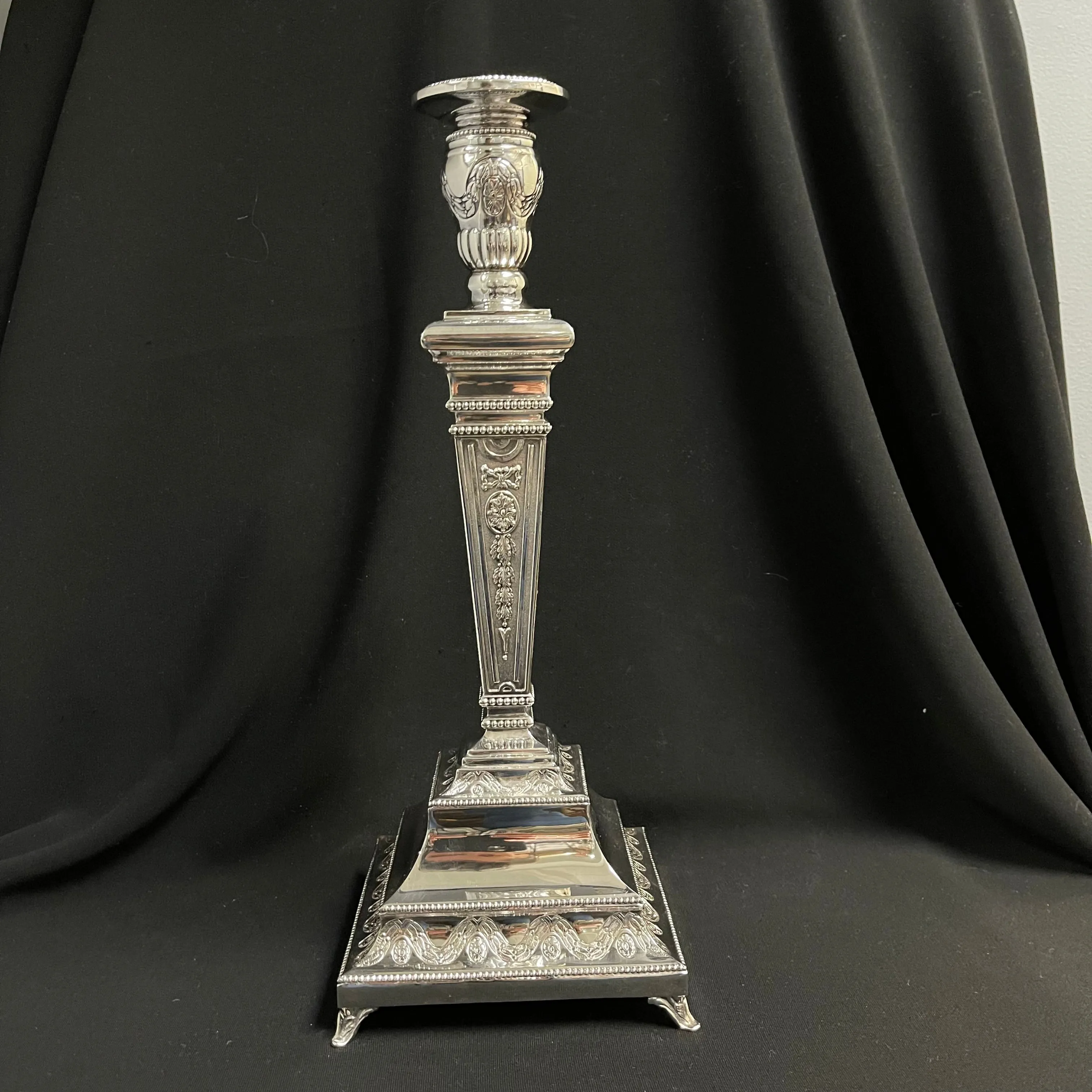 Ornate Sterling Silver Candlesticks (Set of 2)