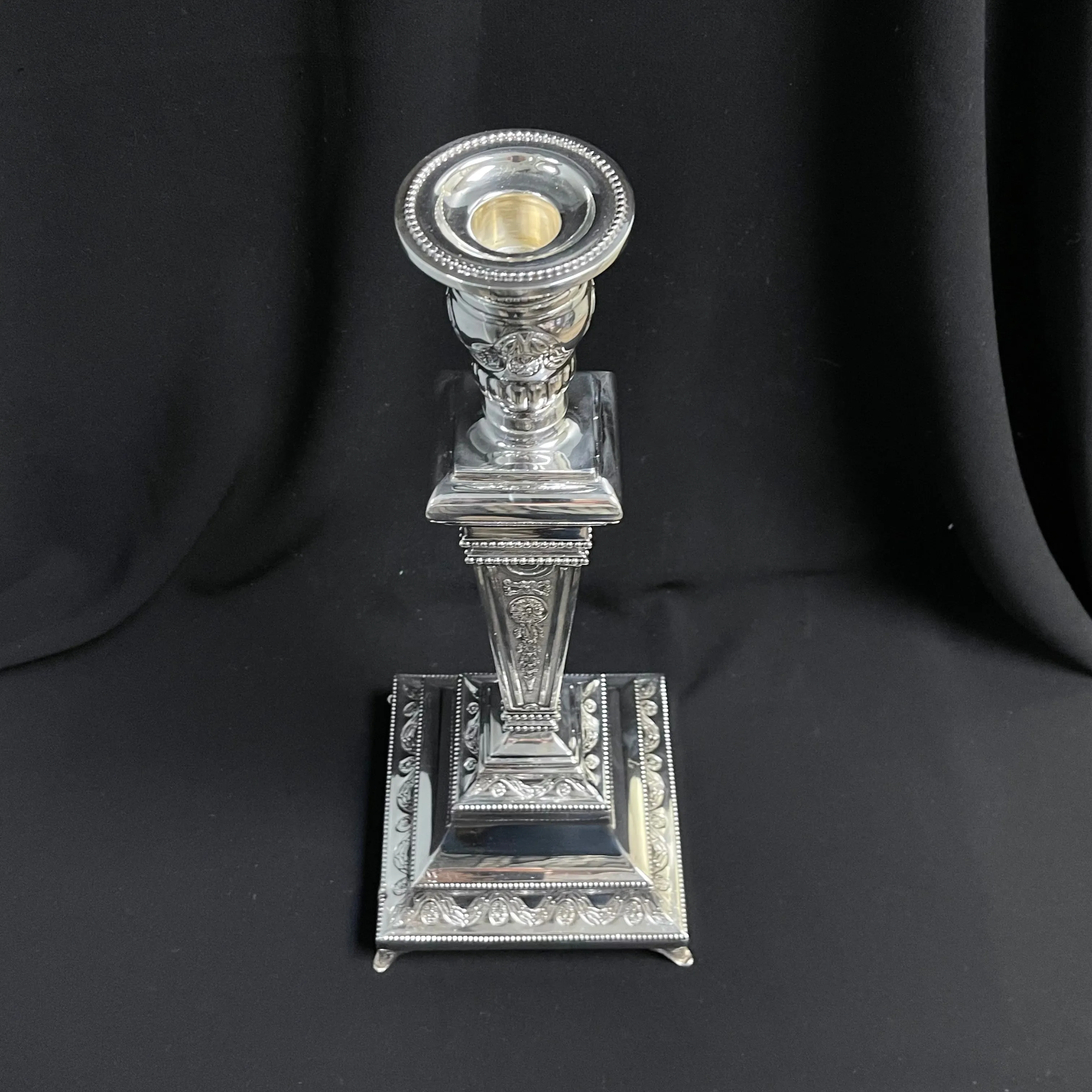 Ornate Sterling Silver Candlesticks (Set of 2)
