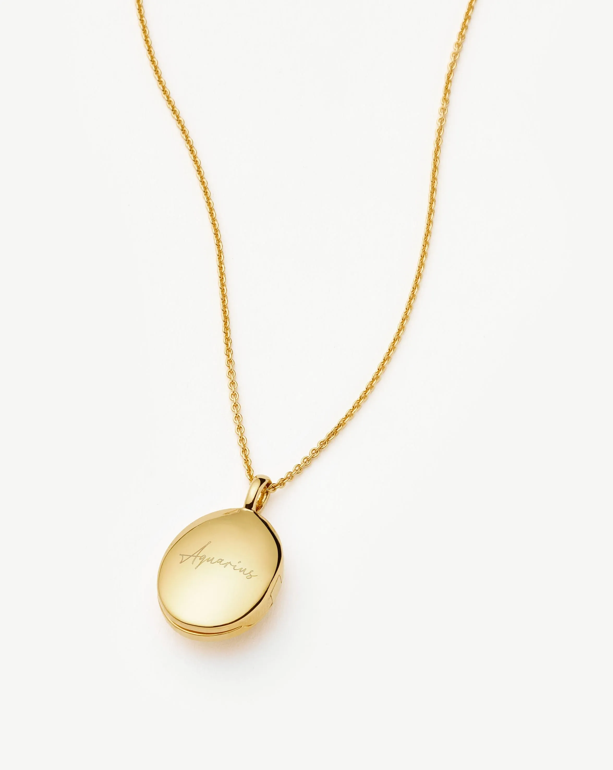 Oval Locket Pendant Necklace