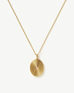 Oval Locket Pendant Necklace