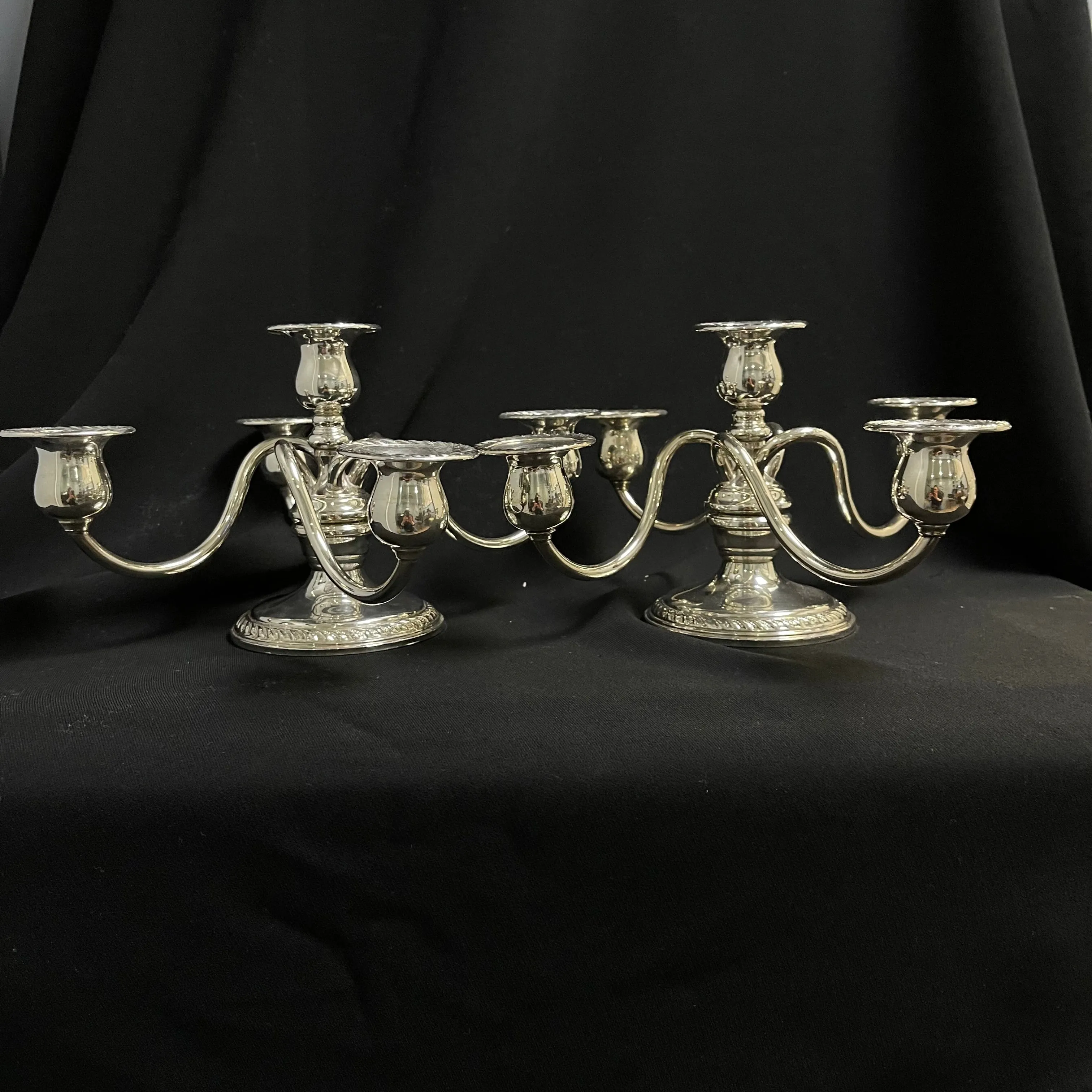Preisner (American) Sterling Silver Candelabras (Set of 2)
