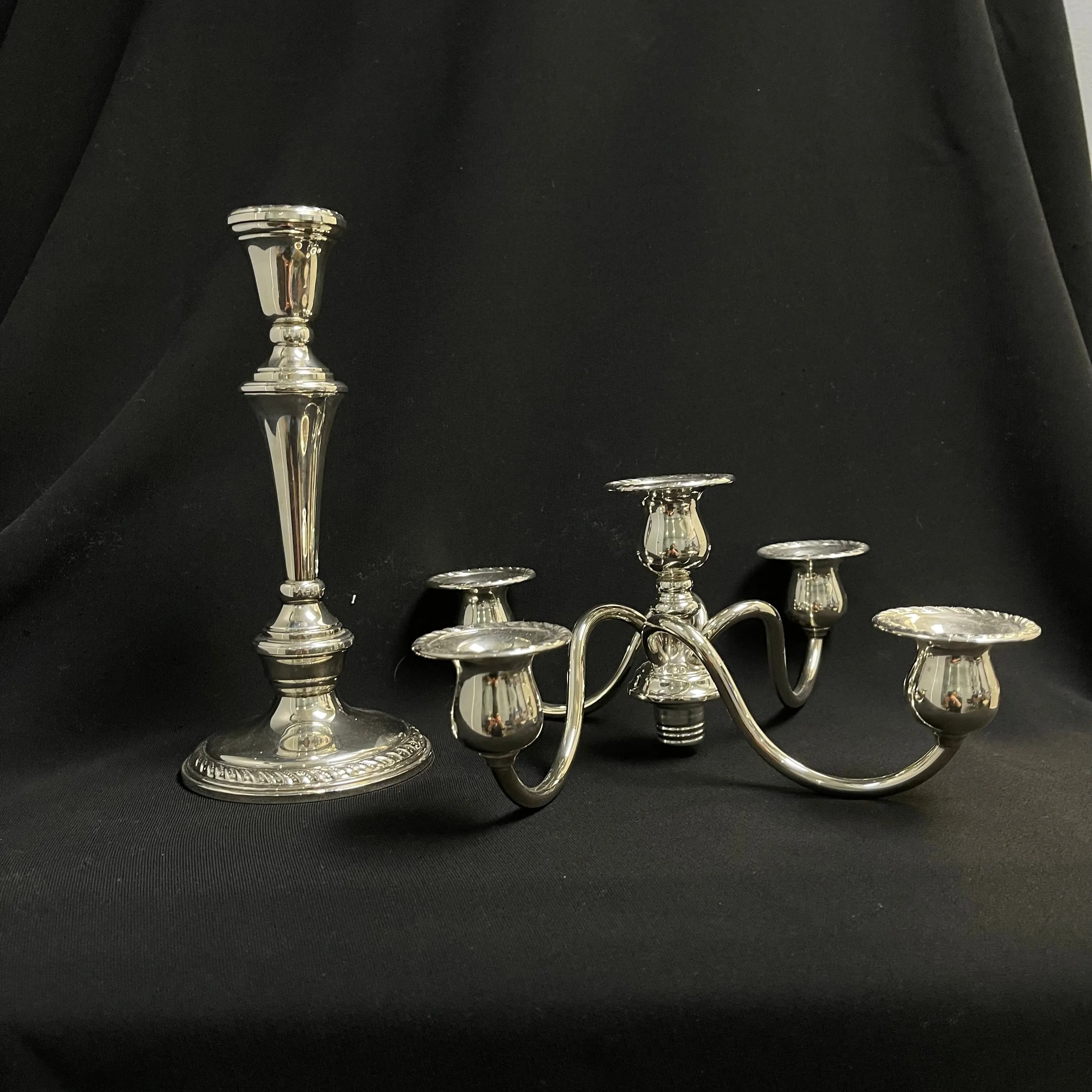 Preisner (American) Sterling Silver Candelabras (Set of 2)