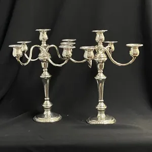 Preisner (American) Sterling Silver Candelabras (Set of 2)