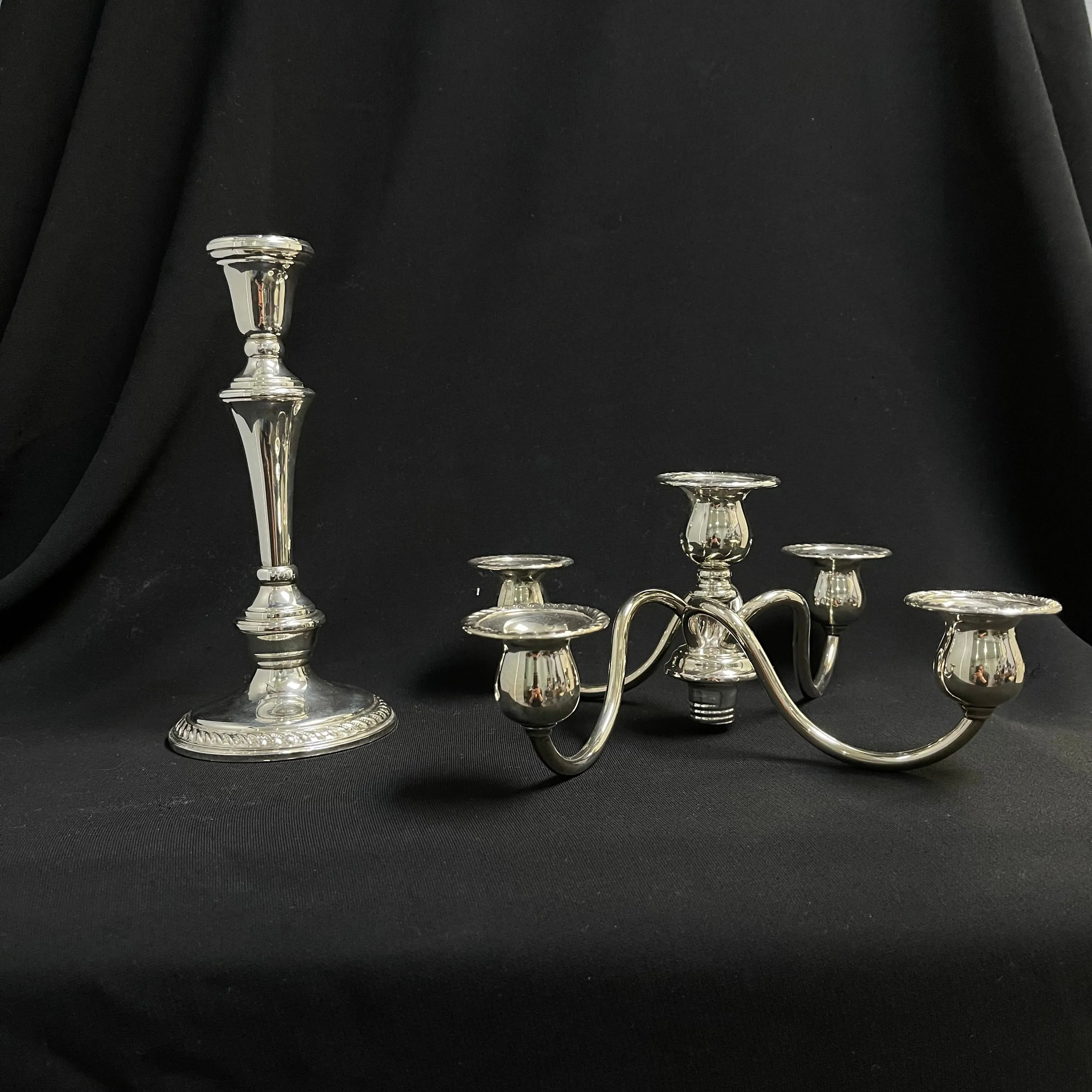Preisner (American) Sterling Silver Candelabras (Set of 2)