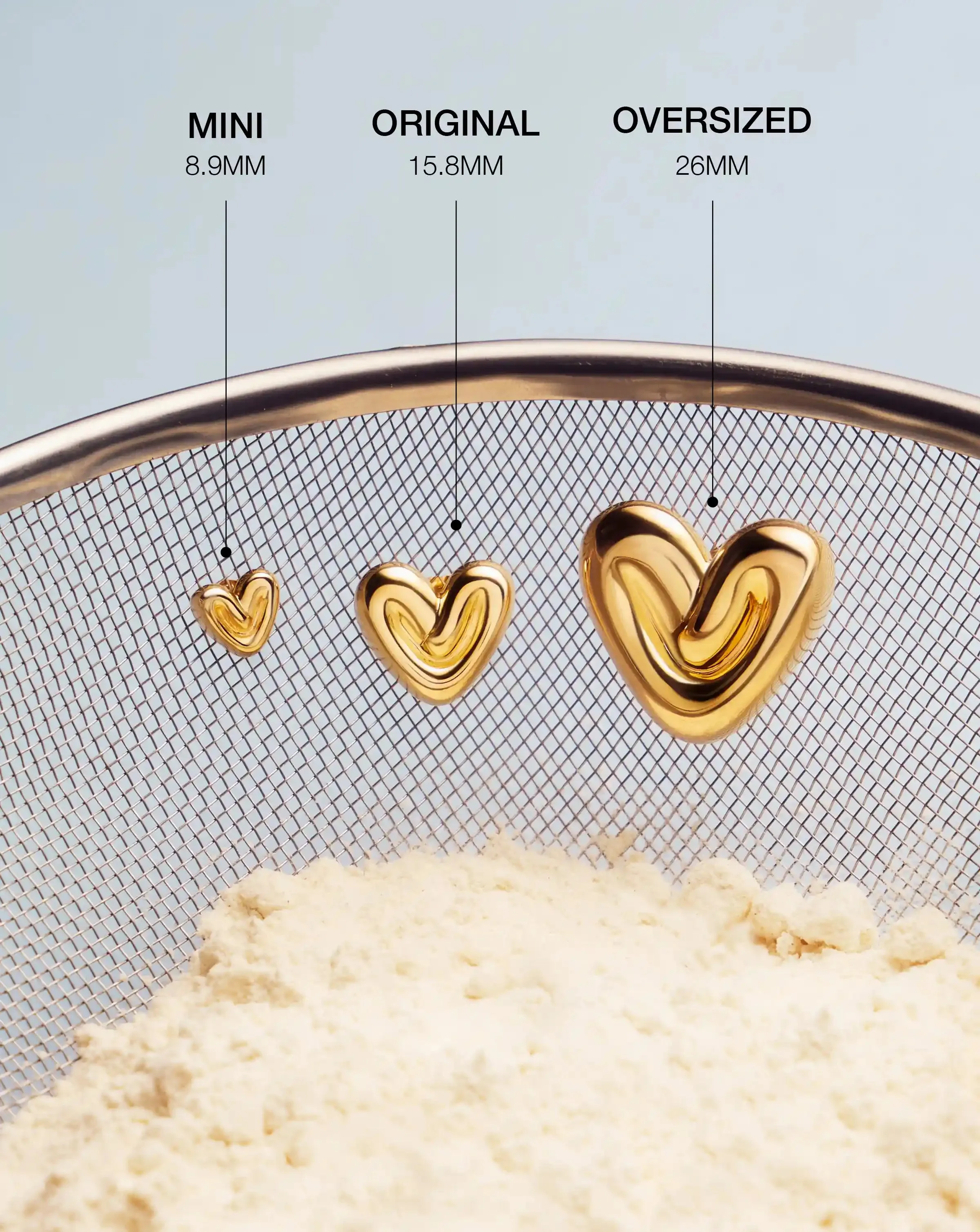 Puffy Heart Oversized Stud Earrings |18k Gold Plated