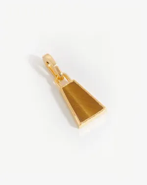 Pyramid Clip-On Pendant | 18k Gold Vermeil/Tiger's Eye