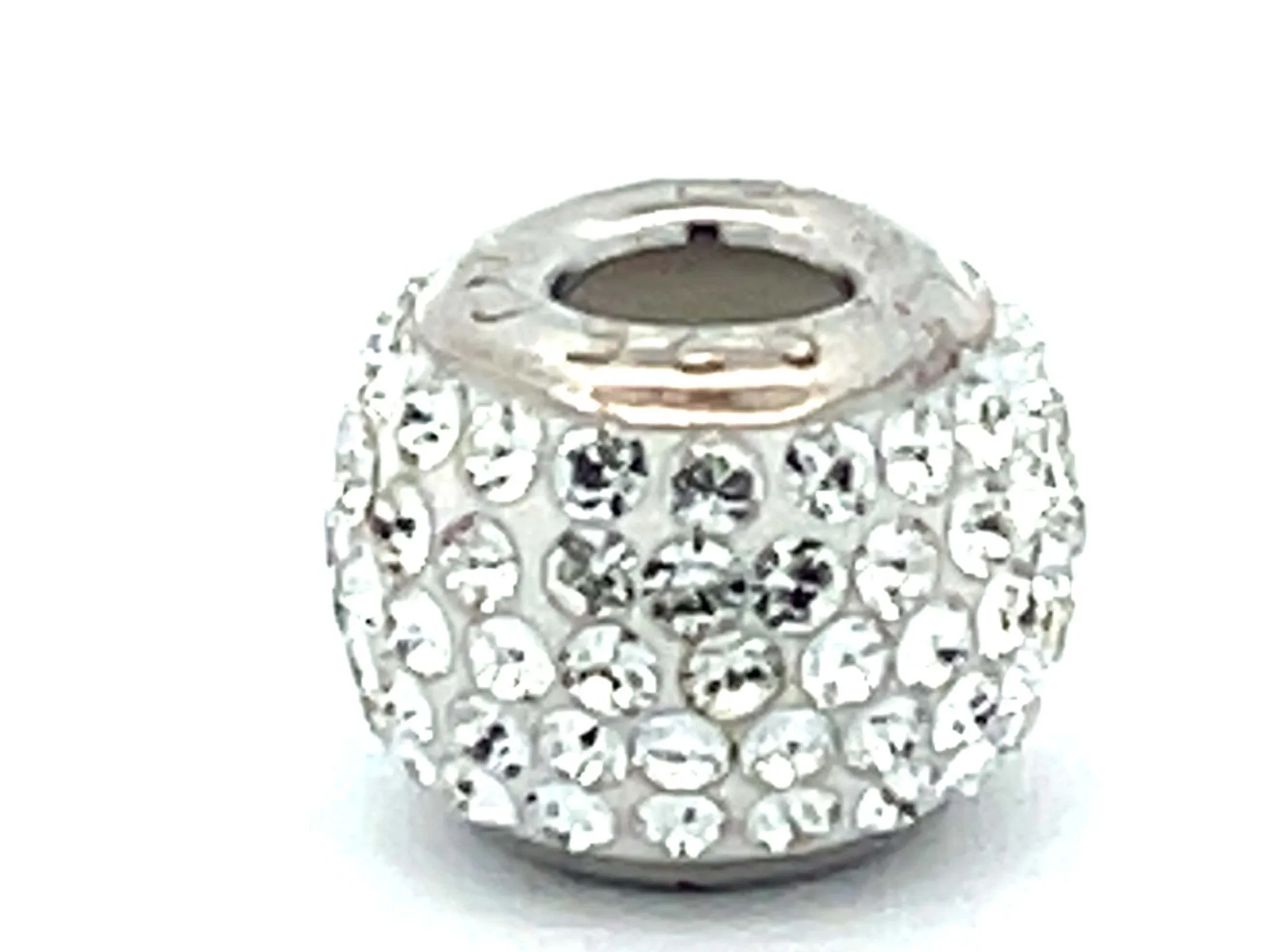 RL CN Cubic Zirconia Bead Charm in Sterling Silver