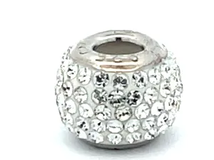 RL CN Cubic Zirconia Bead Charm in Sterling Silver