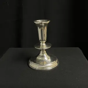 Single Sterling Silver Dwarf Candlestick