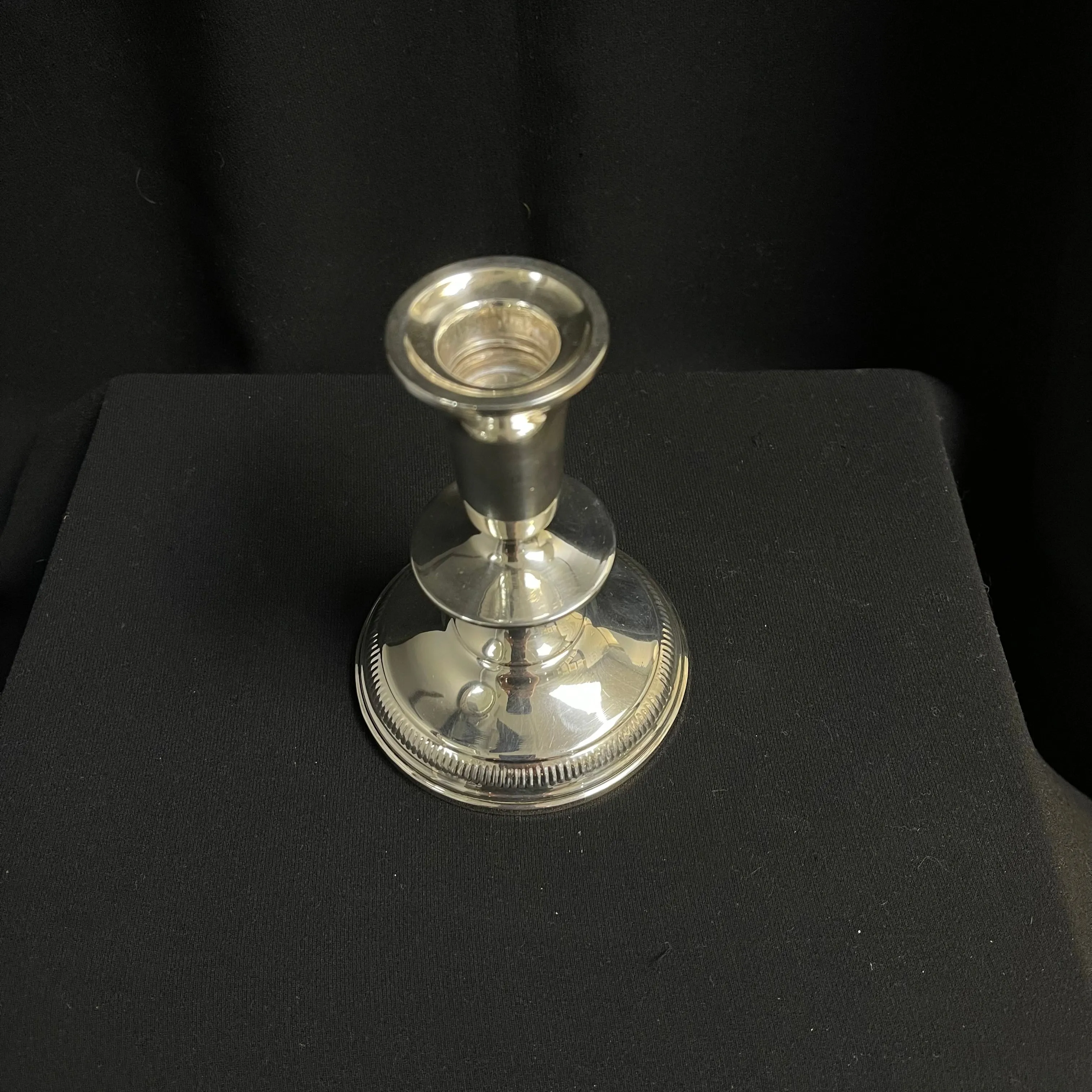 Single Sterling Silver Dwarf Candlestick