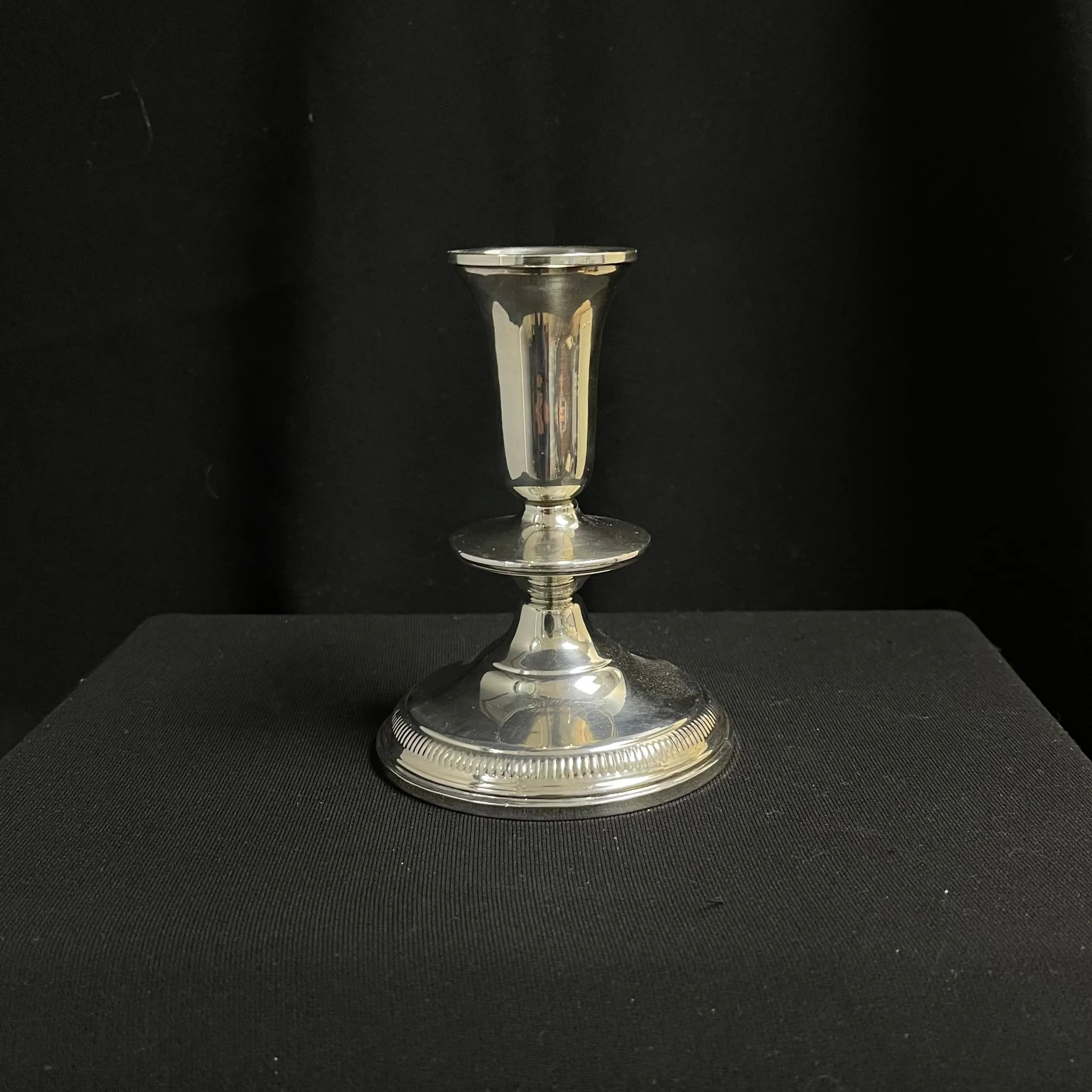 Single Sterling Silver Dwarf Candlestick