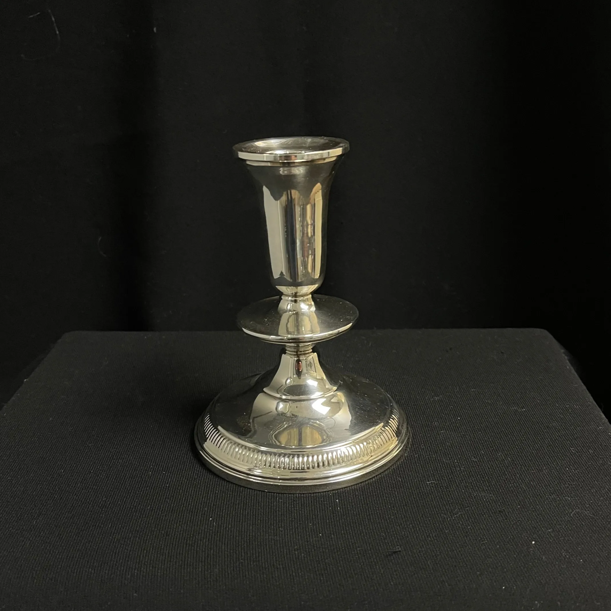 Single Sterling Silver Dwarf Candlestick