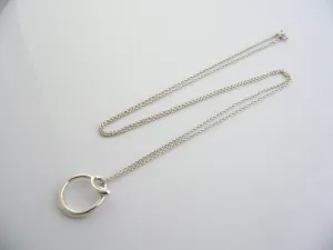 Tiffany & Co Alphabet O Necklace Peretti Large Pendant Personalized Letter Gift