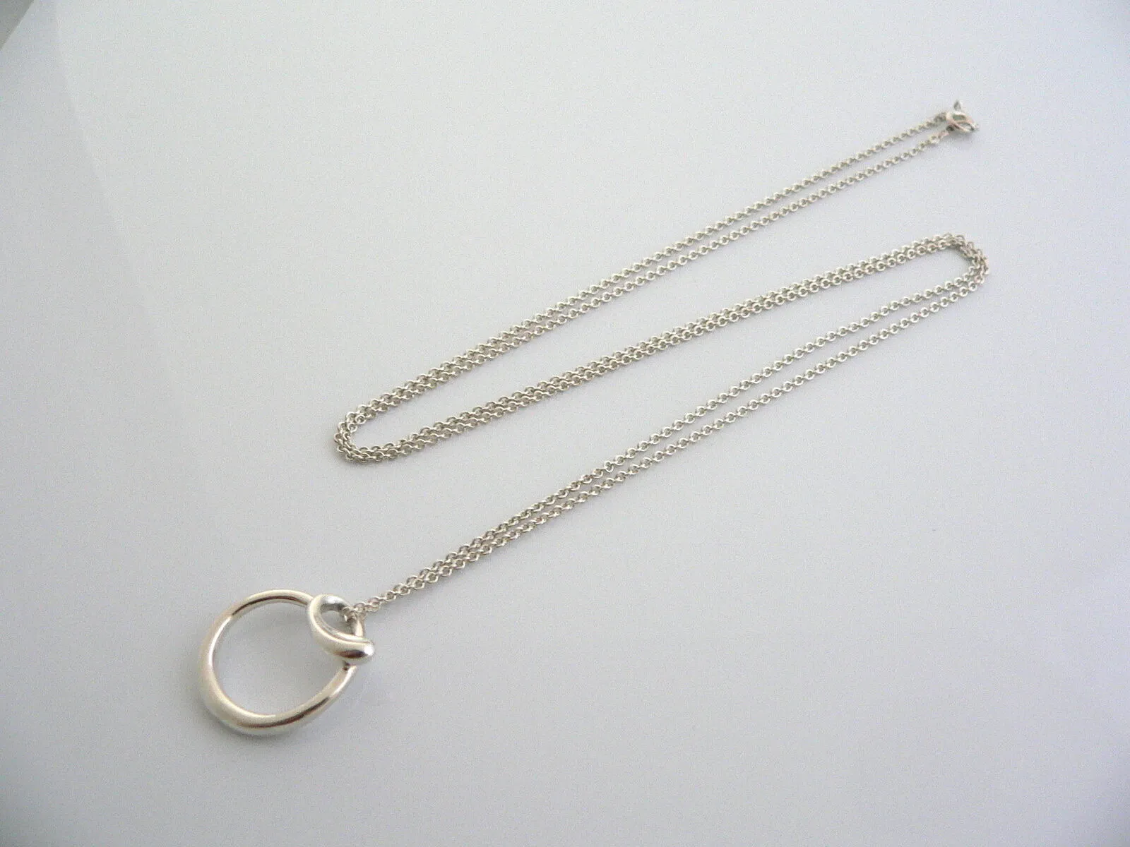 Tiffany & Co Alphabet O Necklace Peretti Large Pendant Personalized Letter Gift