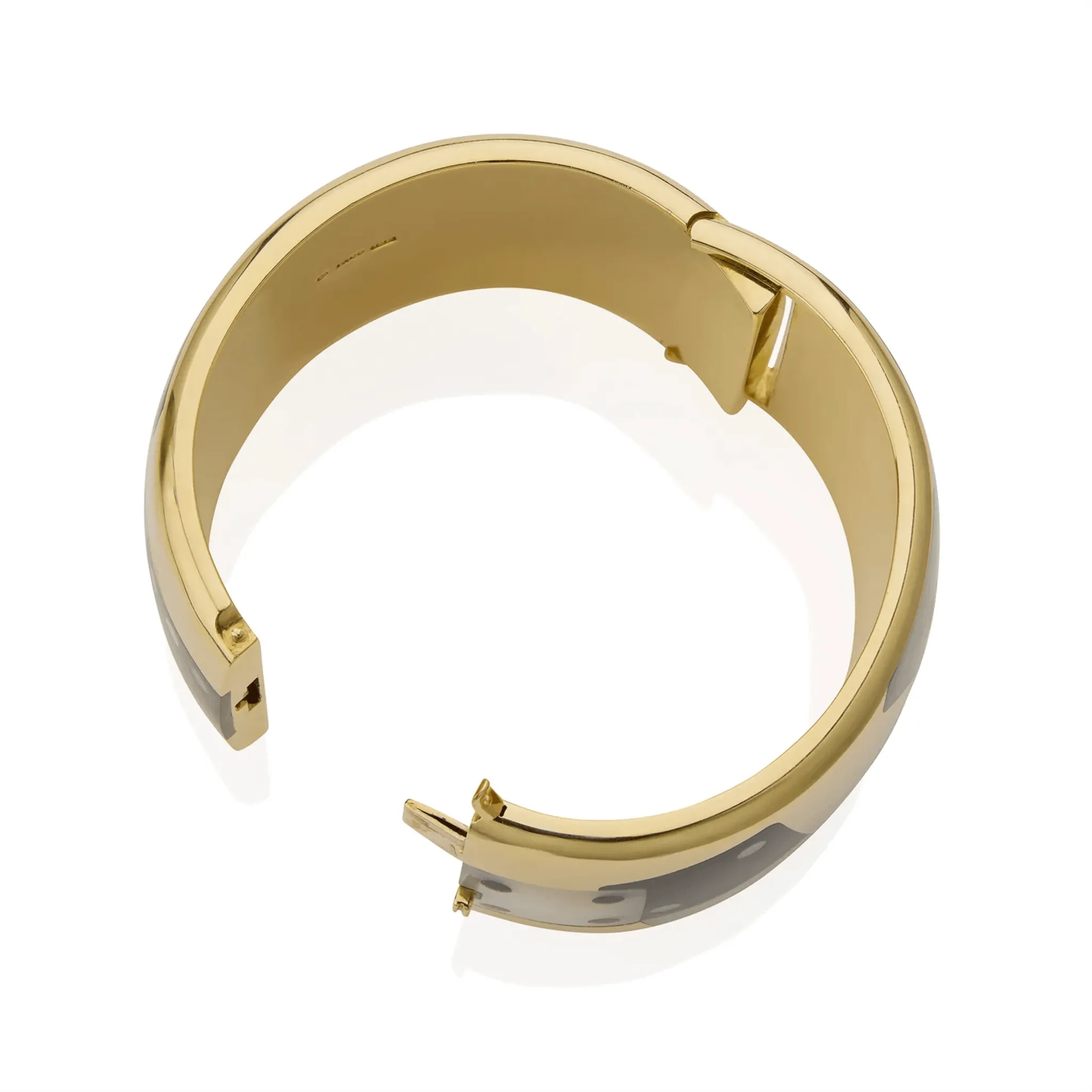 Tiffany & Co. Post-1980s 18KT Yellow Gold Jade & Mother of Pearl Dominoes Bracelet