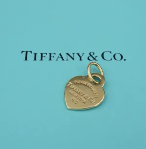 Tiffany & Co Return To Tiffany Heart Tag Charm 18k Yellow Gold CHS2004