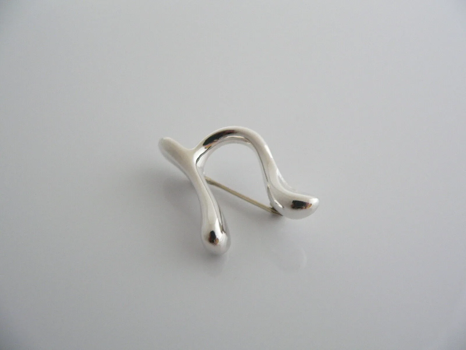 Tiffany & Co Silver Peretti Alphabet N Pin Brooch Rare Gift Love Personalized