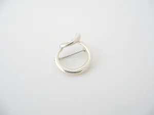 Tiffany & Co Silver Peretti Alphabet O Pin Brooch Rare Personalized Gift Love