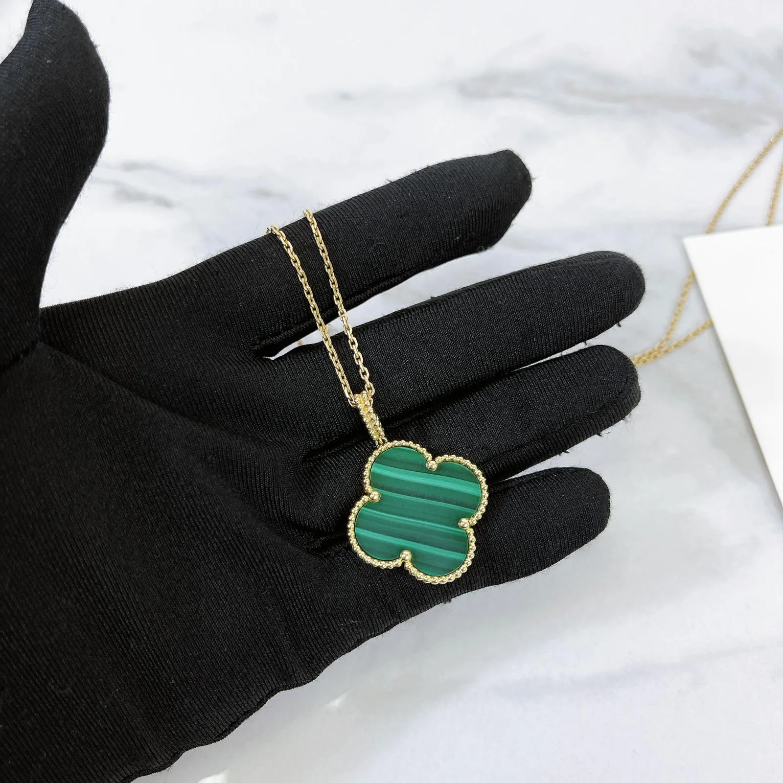 Van Cleef and Arpels Magic Alhambra 1 Motif Pendant and Necklace- Vca