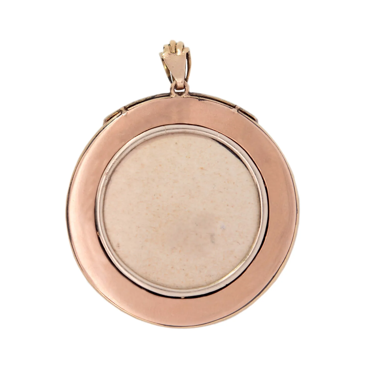 Victorian 14k Turquoise   Diamond Round Locket