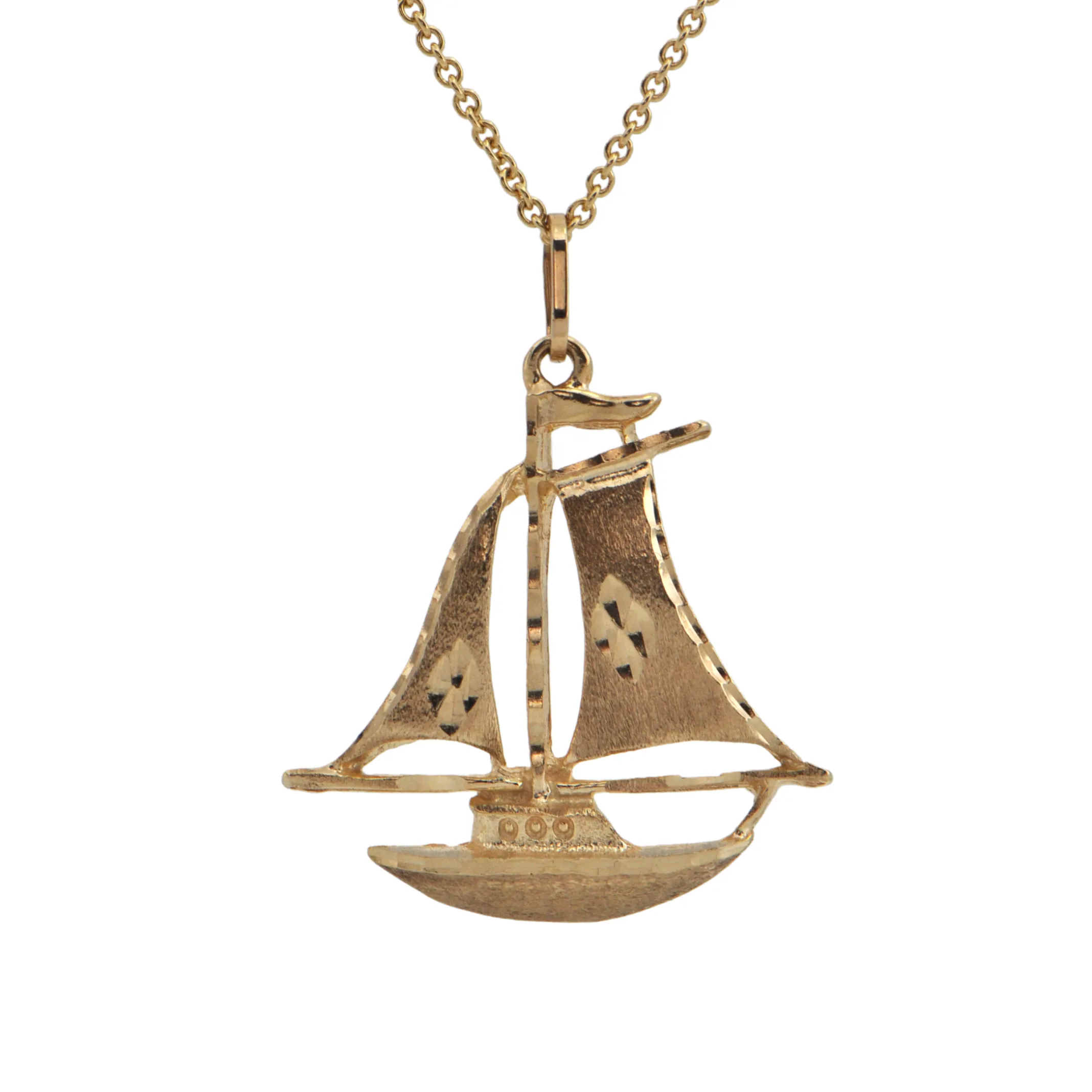Vintage 10k Gold Sailboat Charm