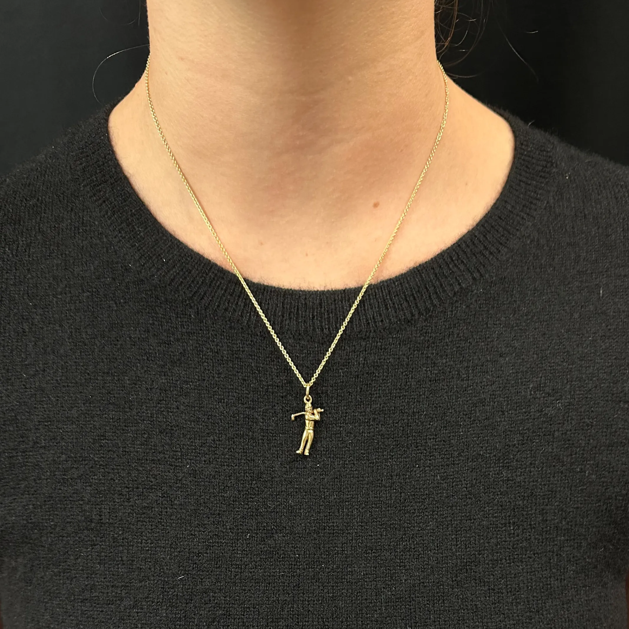 Vintage 14K Gold Golfer Charm