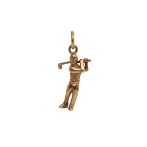 Vintage 14K Gold Golfer Charm