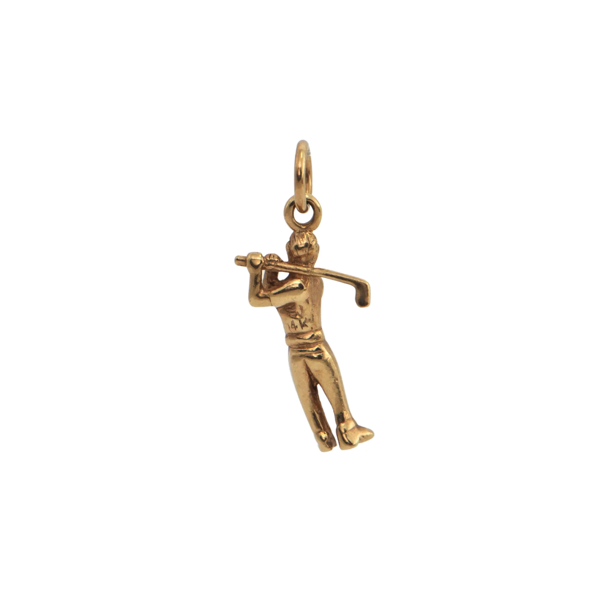 Vintage 14K Gold Golfer Charm