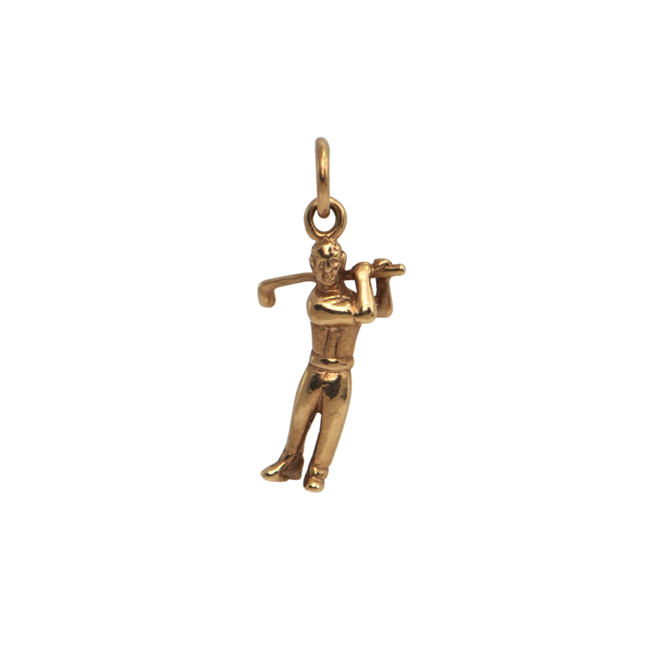 Vintage 14K Gold Golfer Charm