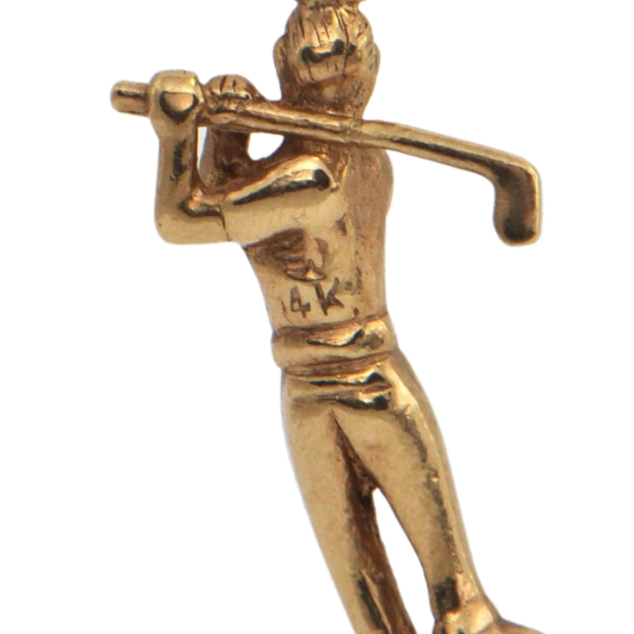 Vintage 14K Gold Golfer Charm
