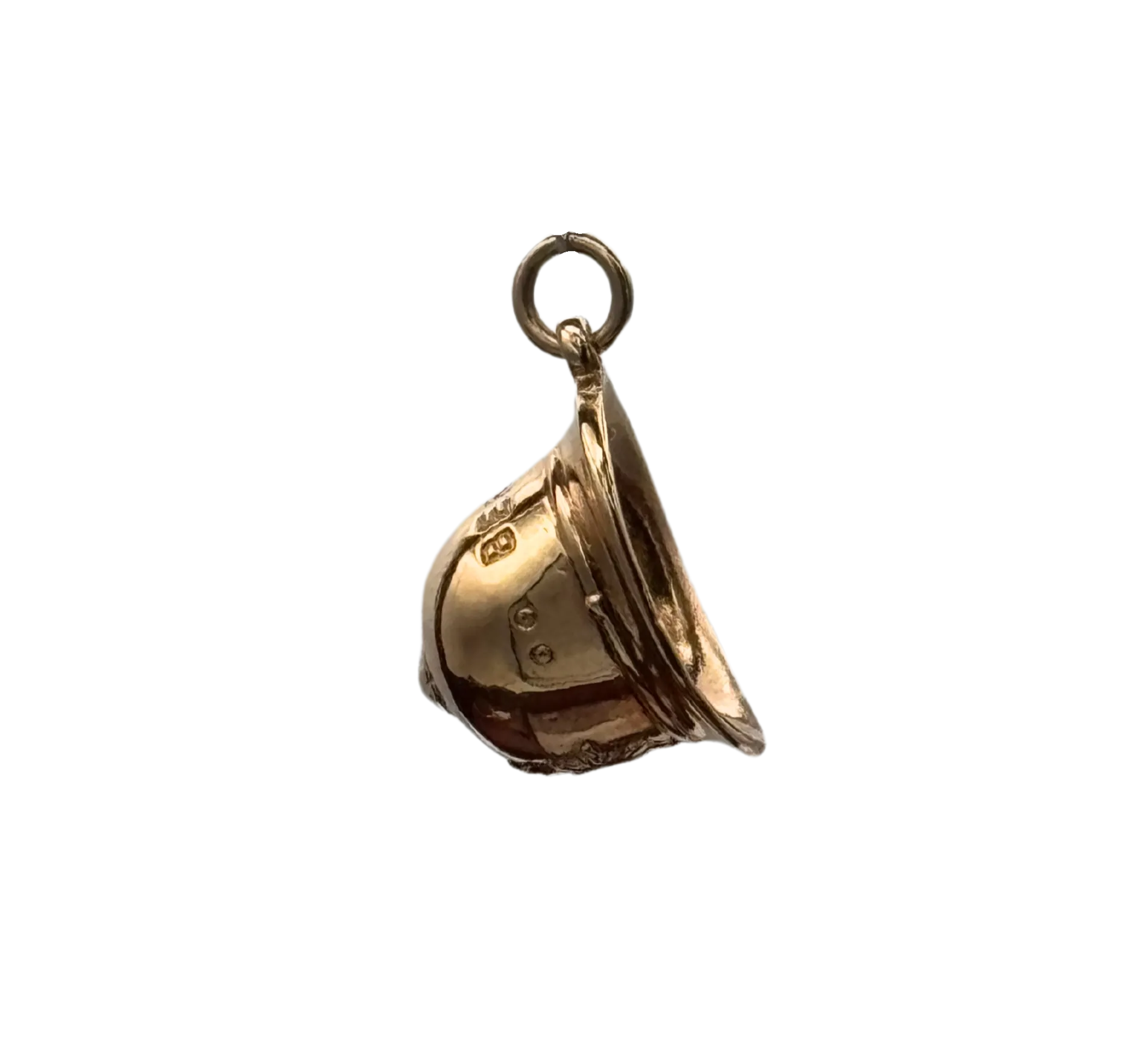 Vintage 14K Yellow Gold Bermuda British Police Helmet Charm