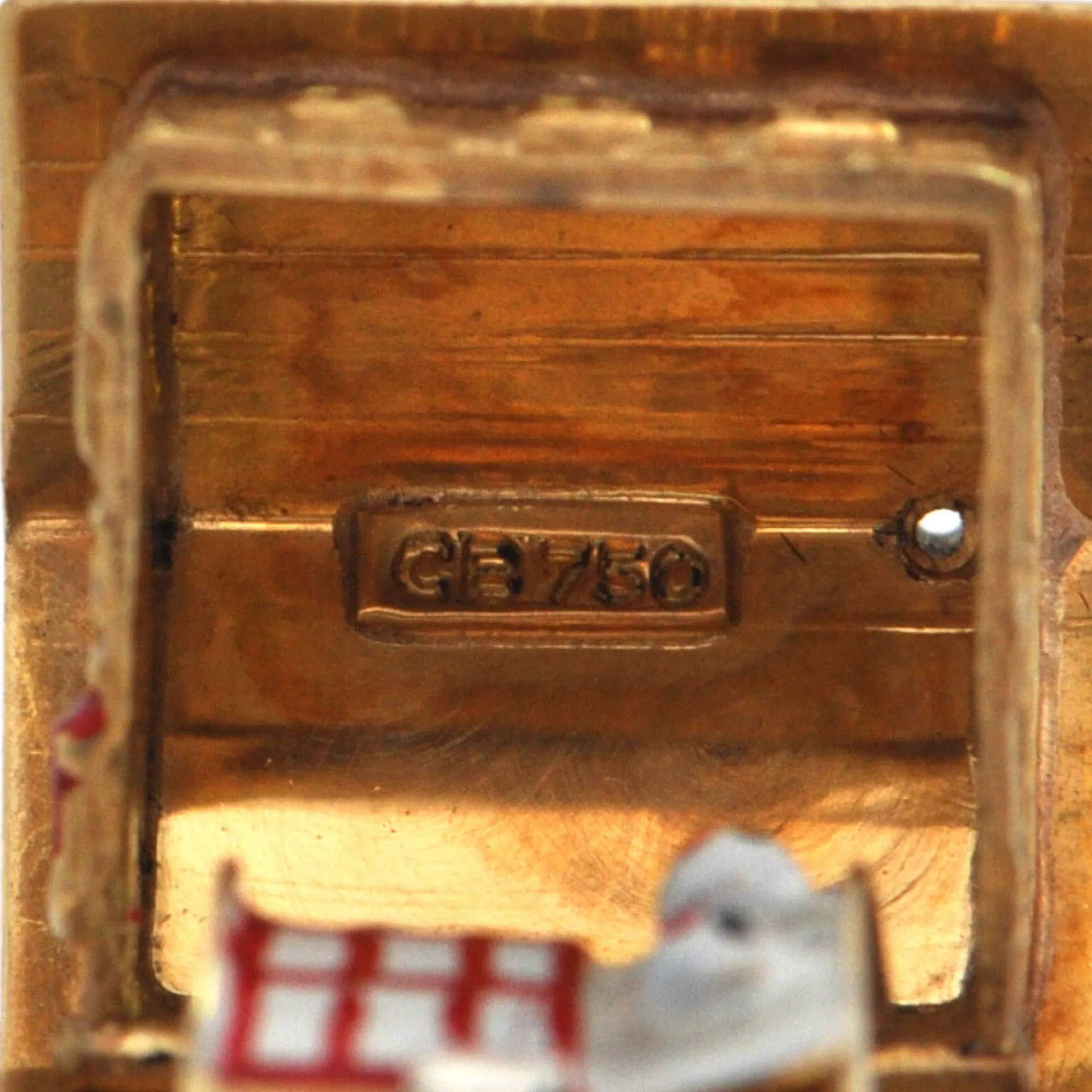 Vintage 18K Gold and Enamel Swiss Chalet Charm (1974)