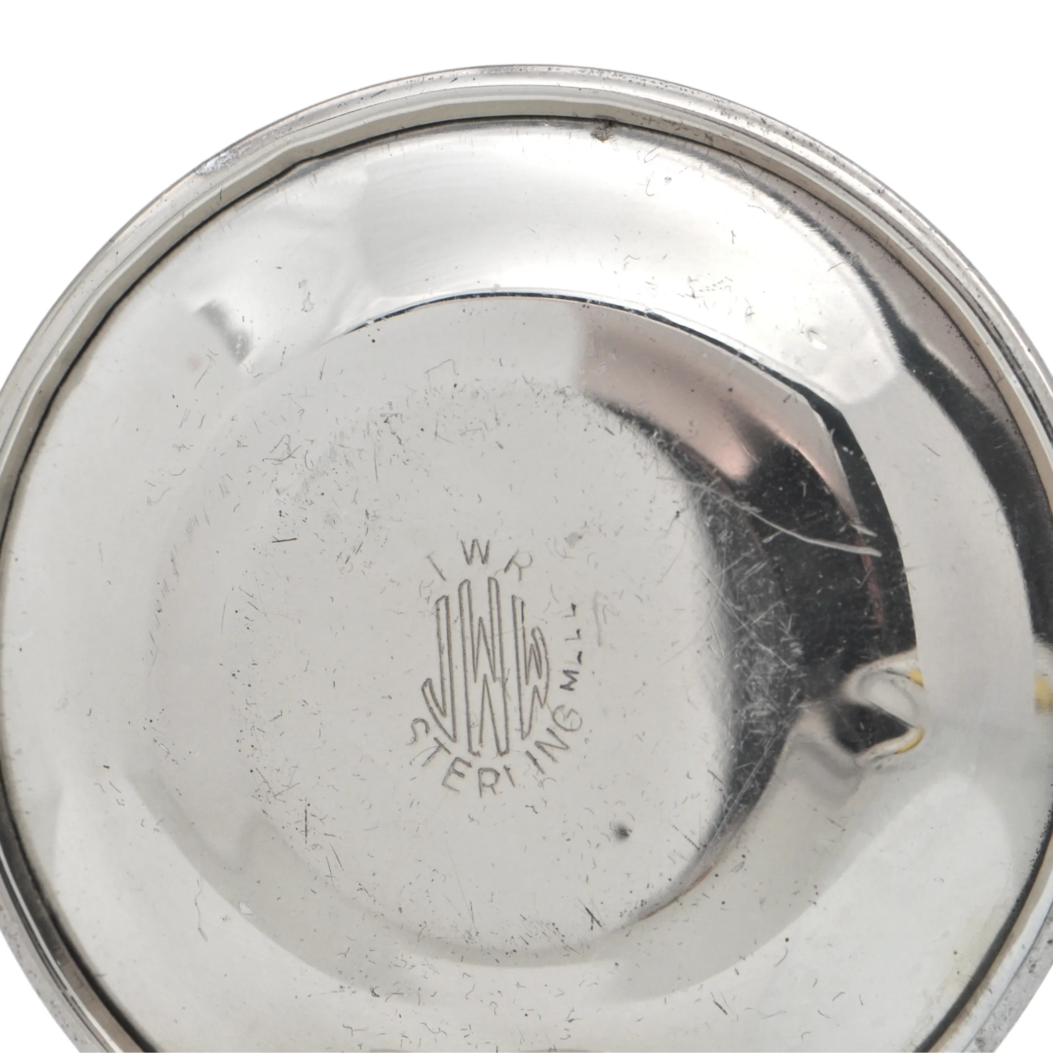 Vintage JW Wolfenden Sterling Teapot Tea Infuser and Plate
