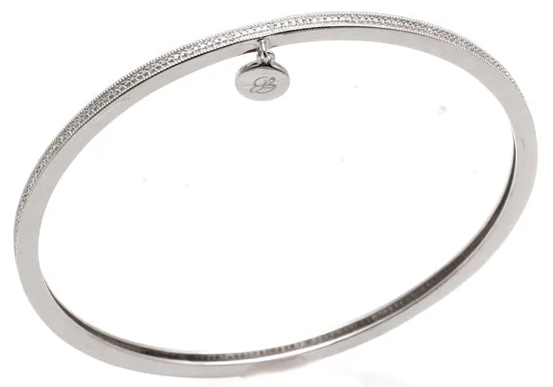 'Wide Linear Pav Bangle'