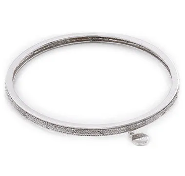 'Wide Linear Pav Bangle'
