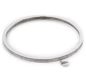 'Wide Linear Pav Bangle'